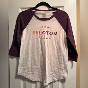 Brand New Peloton Shirt Baseball Tee Long Sleeve with Tags Size Small